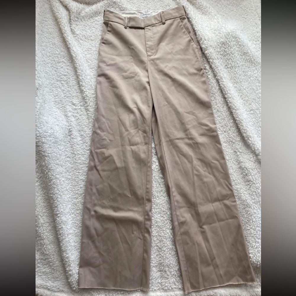 ARITZIA Babaton Beige Wide-Leg Tailored Trousers size 0